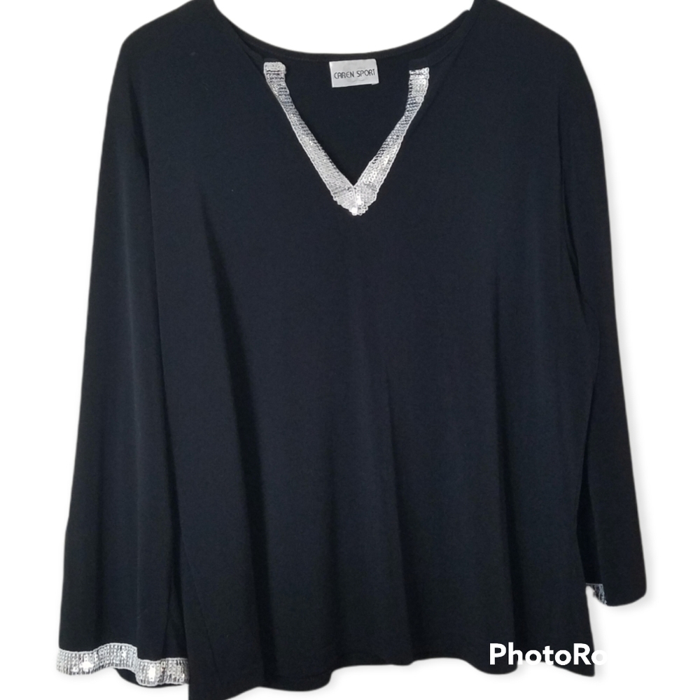 Caren Sport Shimmer long sleeved blouse 18/20